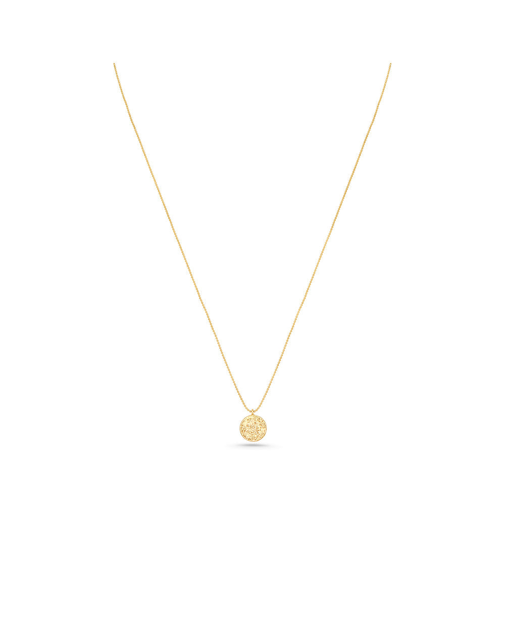 FRAU Coin Lang Halskæde i Matt 18K Gold plated