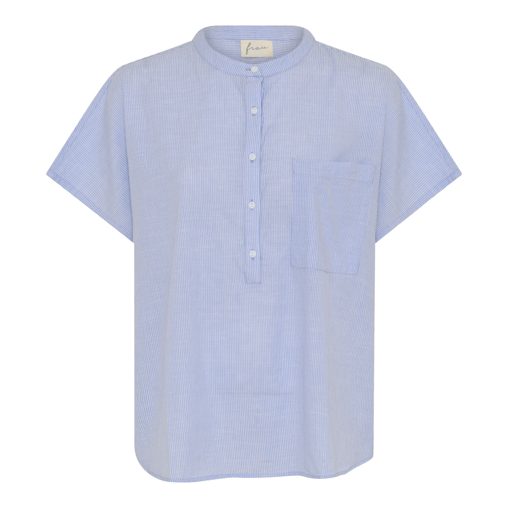 FRAU Colombo Kortærmet Top i Baby Lavender Stripe