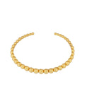 FRAU Dot stort åbent bangle armbånd i mat 18K forgyldt messing – farve mat 18K forgyldt