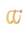 FRAU Dot Hoop Øreringe Large i Matt 18K Gold plated