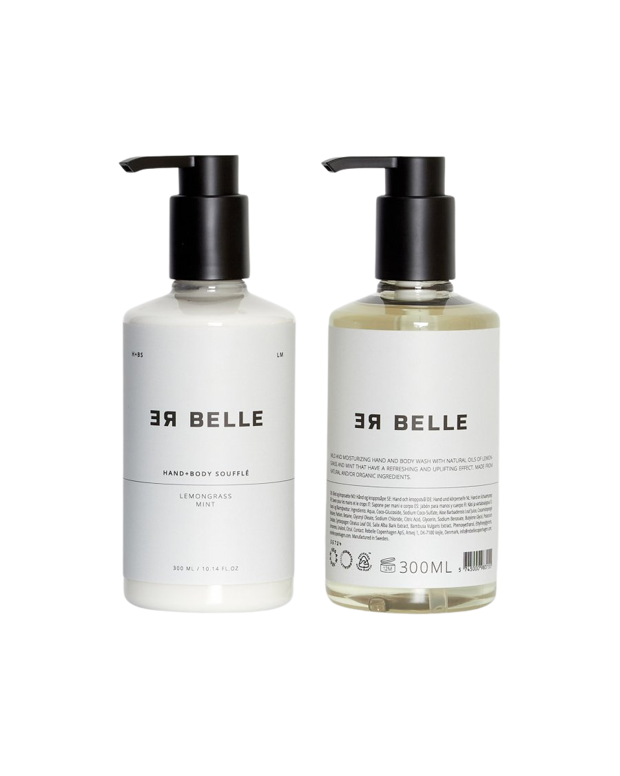 Rebelle Copenhagen Duo Kit Hand & Body Wash og Soufflé Lemongrass Mint 2 x 300 ml