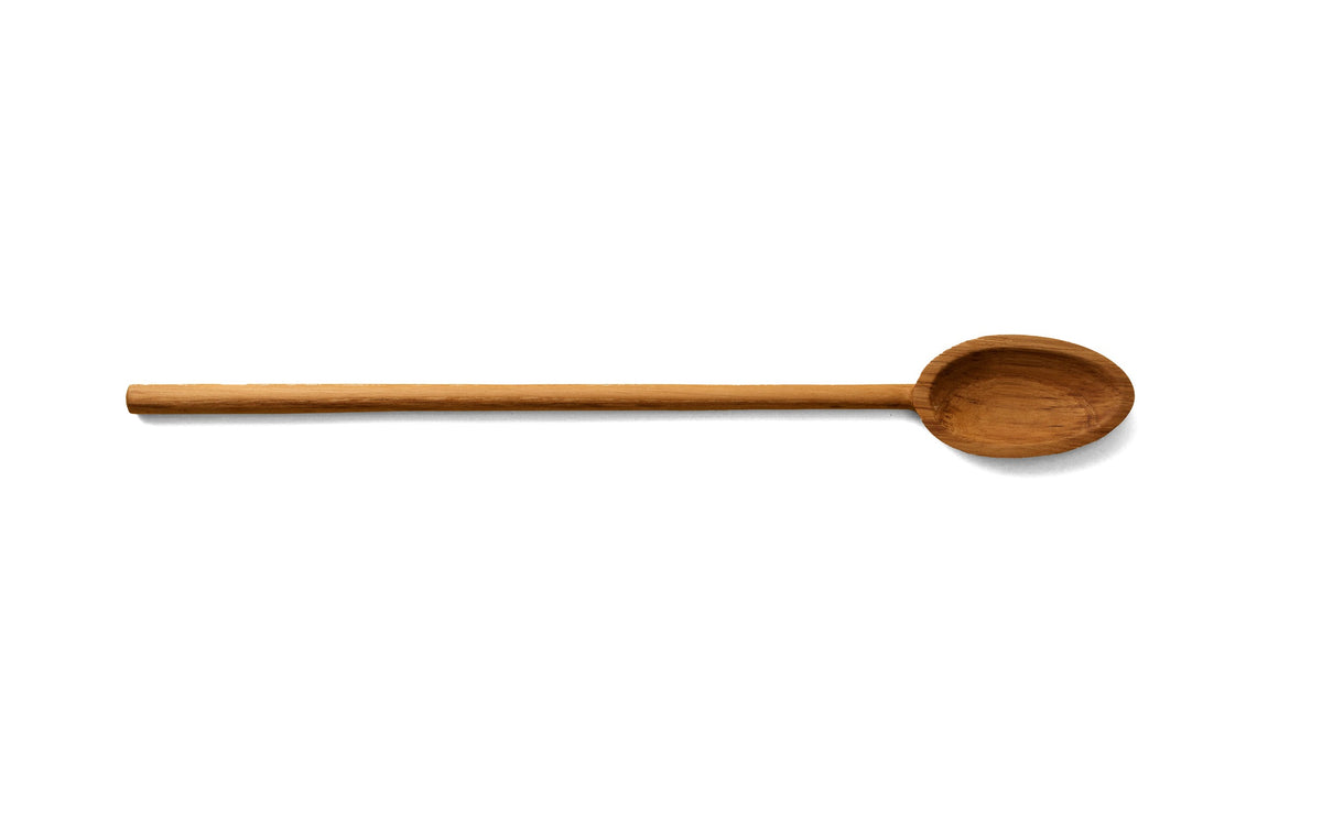 Kampmanns grydeske i teak, 45 cm, med spidst hoved