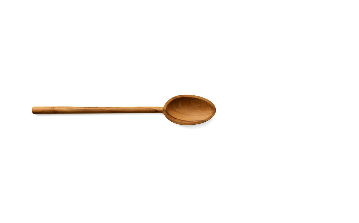Kampmanns grydeske i teak, 30 cm, med spidst hoved
