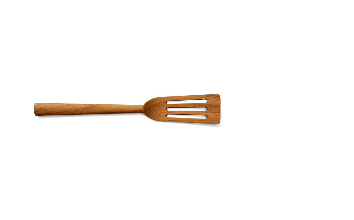 Kampmanns wokspatel i massiv teak, 35 cm