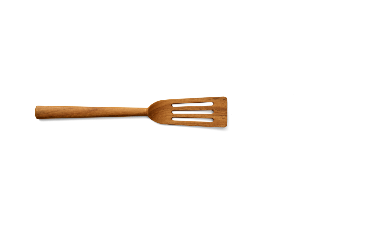 Kampmanns wokspatel i massiv teak, 35 cm