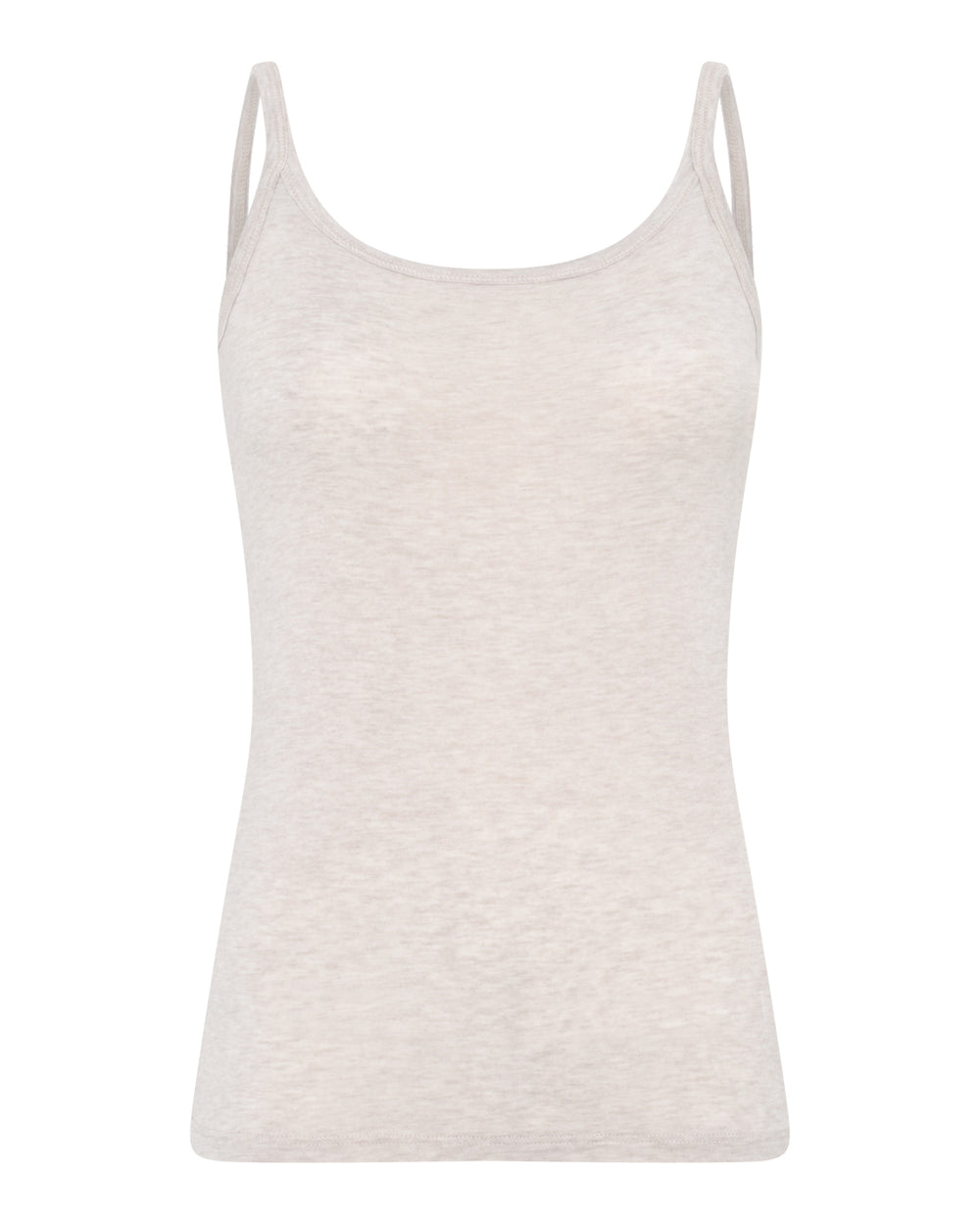 FRAU Linz Cashmere Singlet Top i Lt Beige Melange