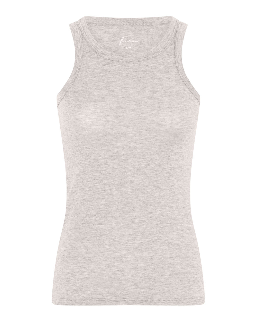 FRAU Lucca Cashmere Tanktop i Lt Beige Melange størrelse L/XL