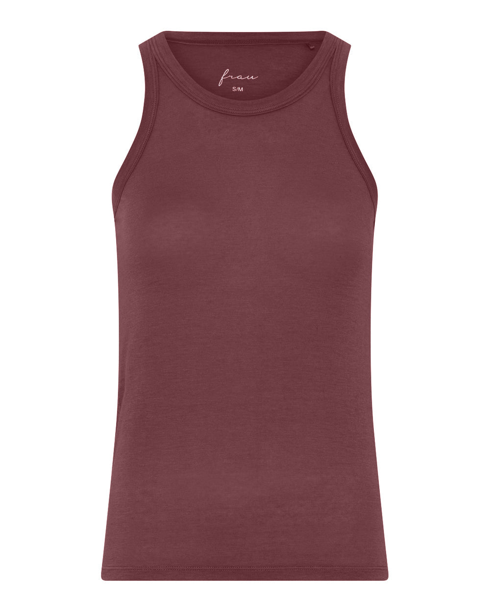 FRAU Lucca Cashmere Tanktop i Red Mahogany størrelse L/XL