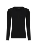 FRAU Lucca Cashmere Langærmet Top i Black størrelse S/M