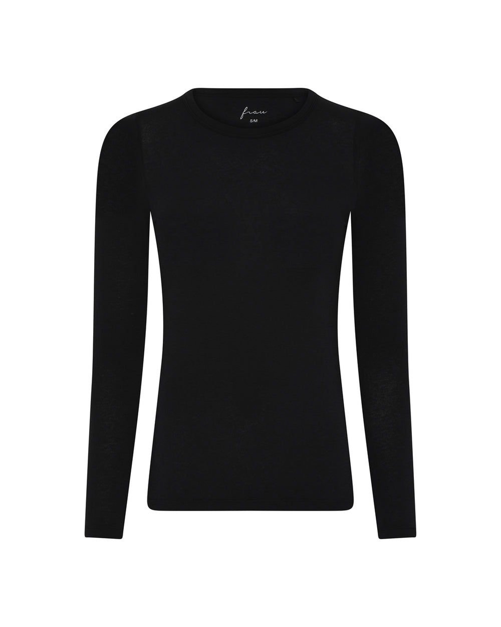 FRAU Lucca Cashmere Langærmet Top i Black størrelse S/M