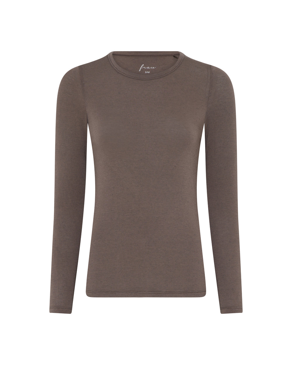 FRAU Lucca Cashmere Langærmet Top i Coffee Quartz størrelse S/M