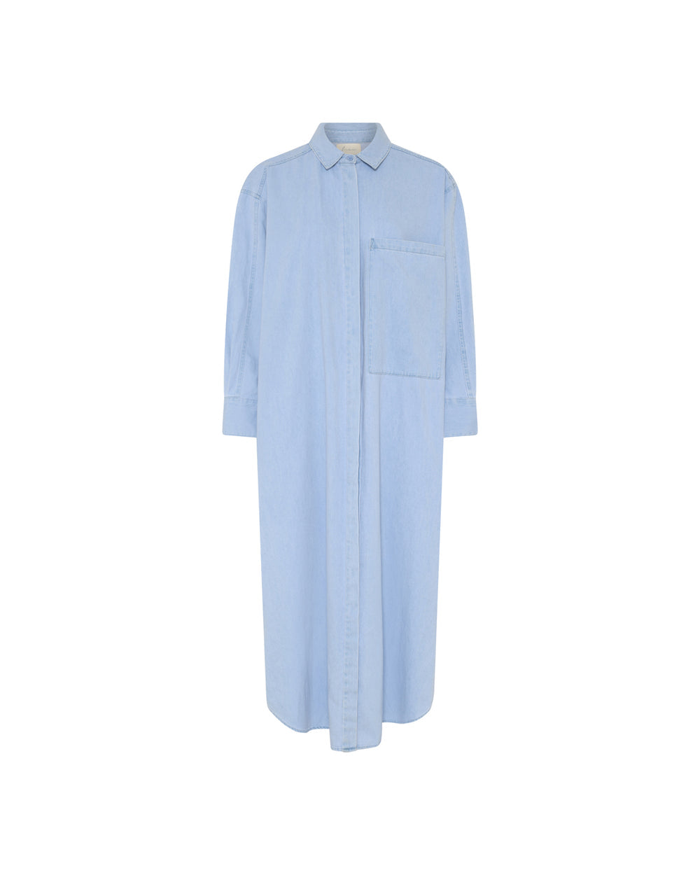 FRAU Lyon Lang Denim Kjole i Light blue denim