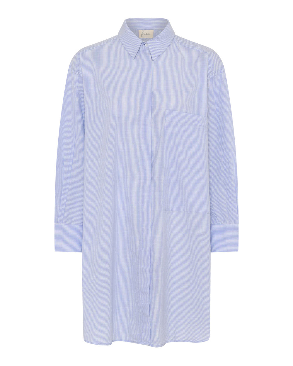 FRAU Lyon Lang Skjorte i Baby Lavender Stripe