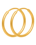 FRAU Manchester Hoop Øreringe i Matt 18K Gold plated