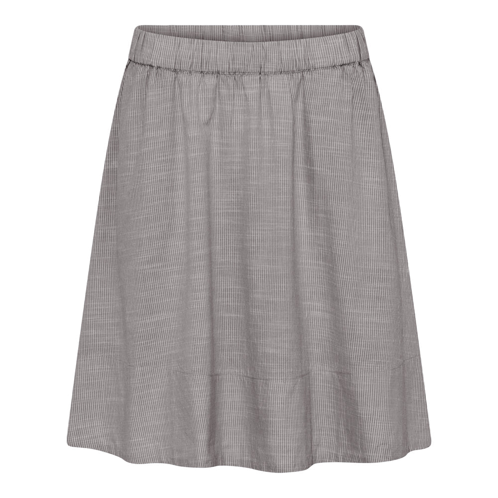 FRAU Melbourne Kort Nederdel i Coffee Quartz Stripe