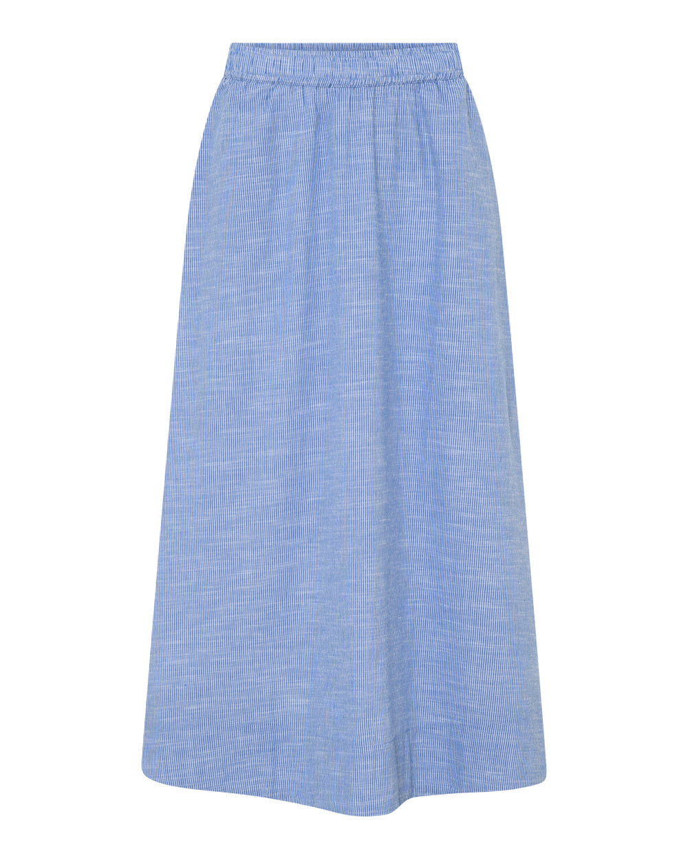 FRAU Melbourne Lang Nederdel i Medium Blue Stripe – produktfoto