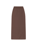 FRAU Mombasa Lang Smal Nederdel i Coffee Quartz