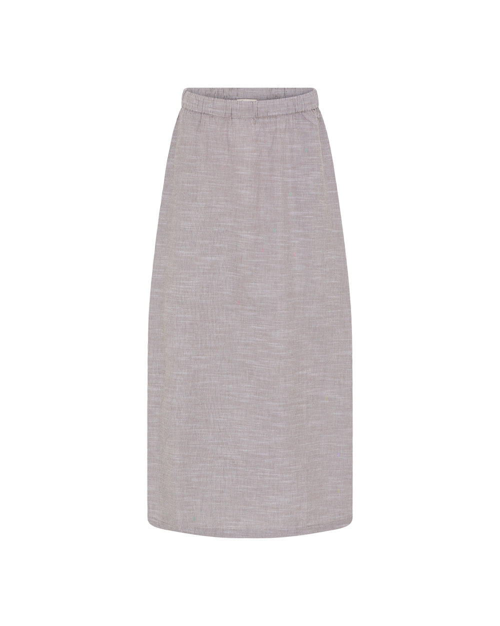 FRAU Mombasa Lang Smal Nederdel i Coffee Quartz Stripe