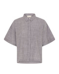 FRAU Nice Skjorte i Coffee Quartz Stripe