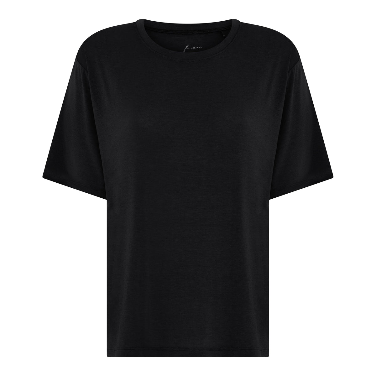 FRAU Orlando oversized cashmere t-shirt med rund hals – farve sort