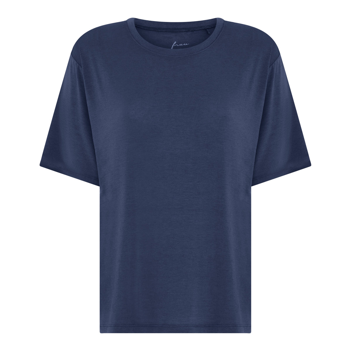 FRAU Orlando oversized cashmere t-shirt med rund hals – farve mørk navy