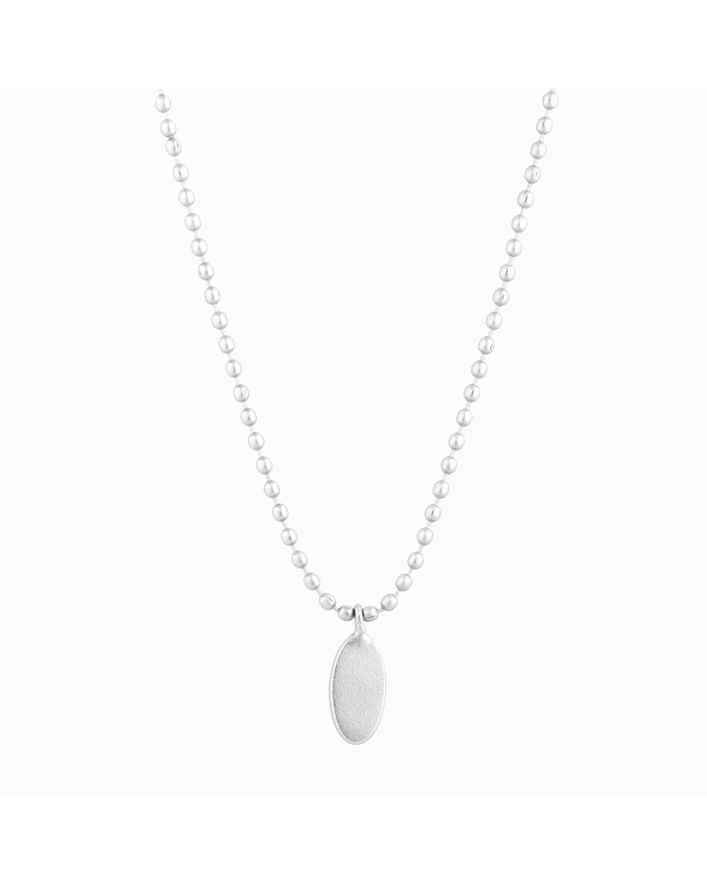 FRAU Oval Forsølvet Halskæde i Silver plated