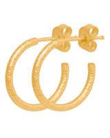 FRAU Oxford forgyldte hoop øreringe, ca. 1,5 cm