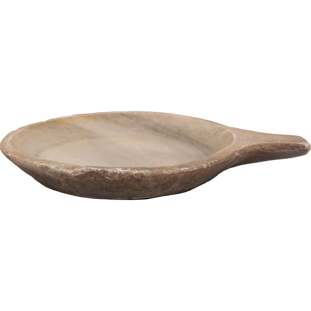Trademark Living Jalandhar gammelt marmorfad med håndtag, ca. 45 x 38 cm