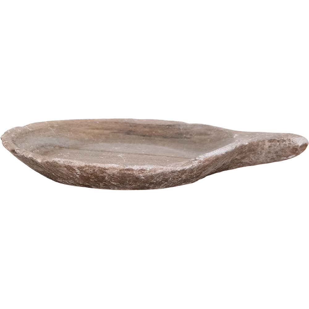 Trademark Living Jalandhar XL gammelt håndhugget marmorfad, ca. 55 x 45 cm