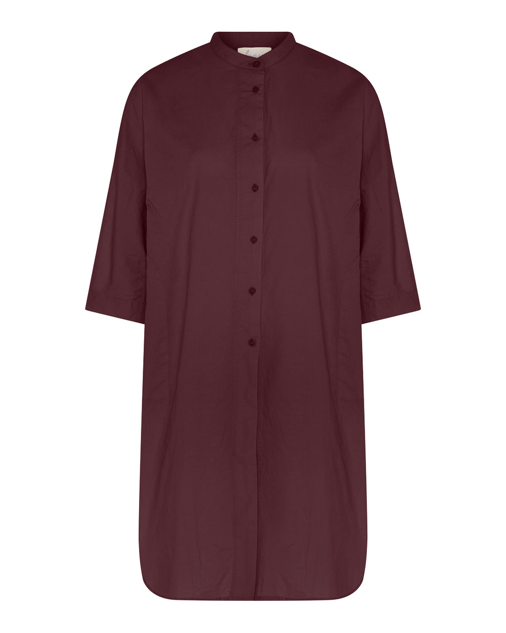 FRAU Seoul lang skjorte i Red Mahogany