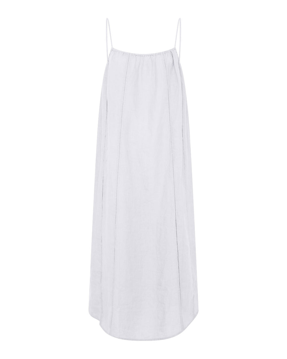 FRAU Vancouver Hør Deco Kjole i Bright White