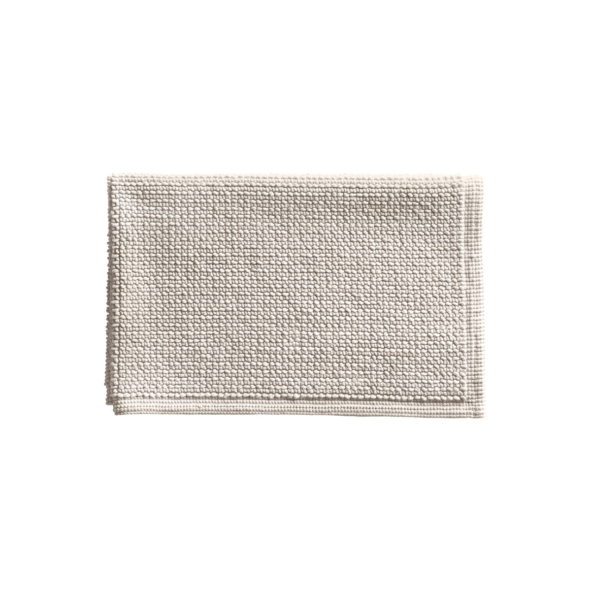 Tine K Home bademåtte i sand bomuld, 50 x 80 cm, tæt struktureret vævning – detalje/miljøbillede