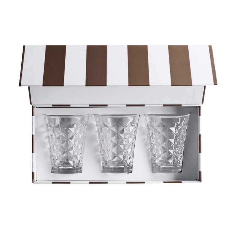 Facet stage i klar glas - 3 stk fra Tine K Home hos Ebelhus