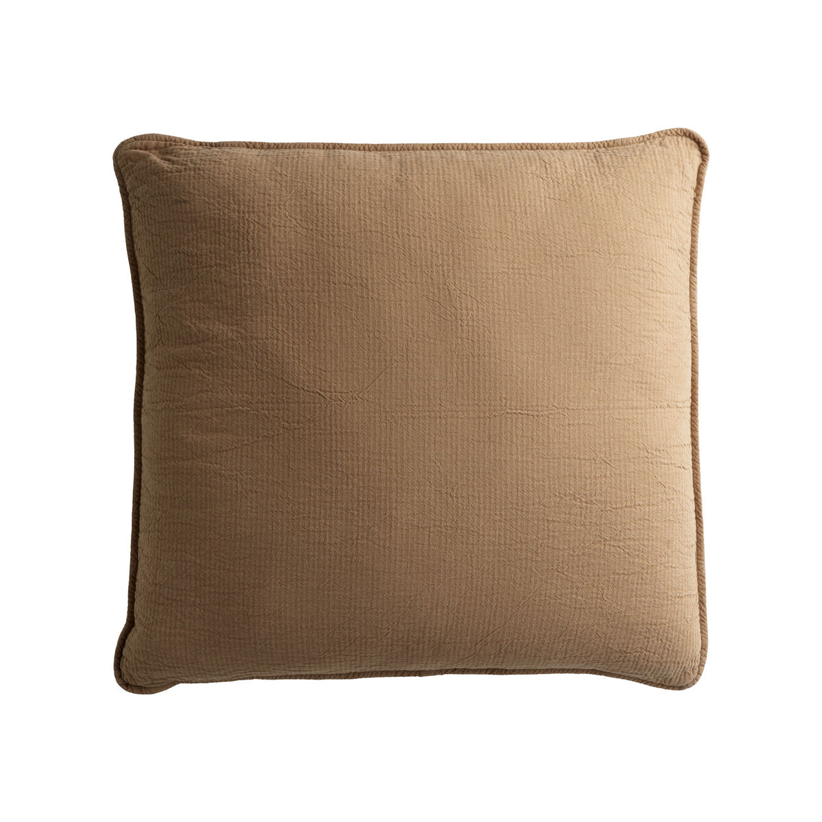 Fino pude med fyld 60x60 i bomuld – karamel