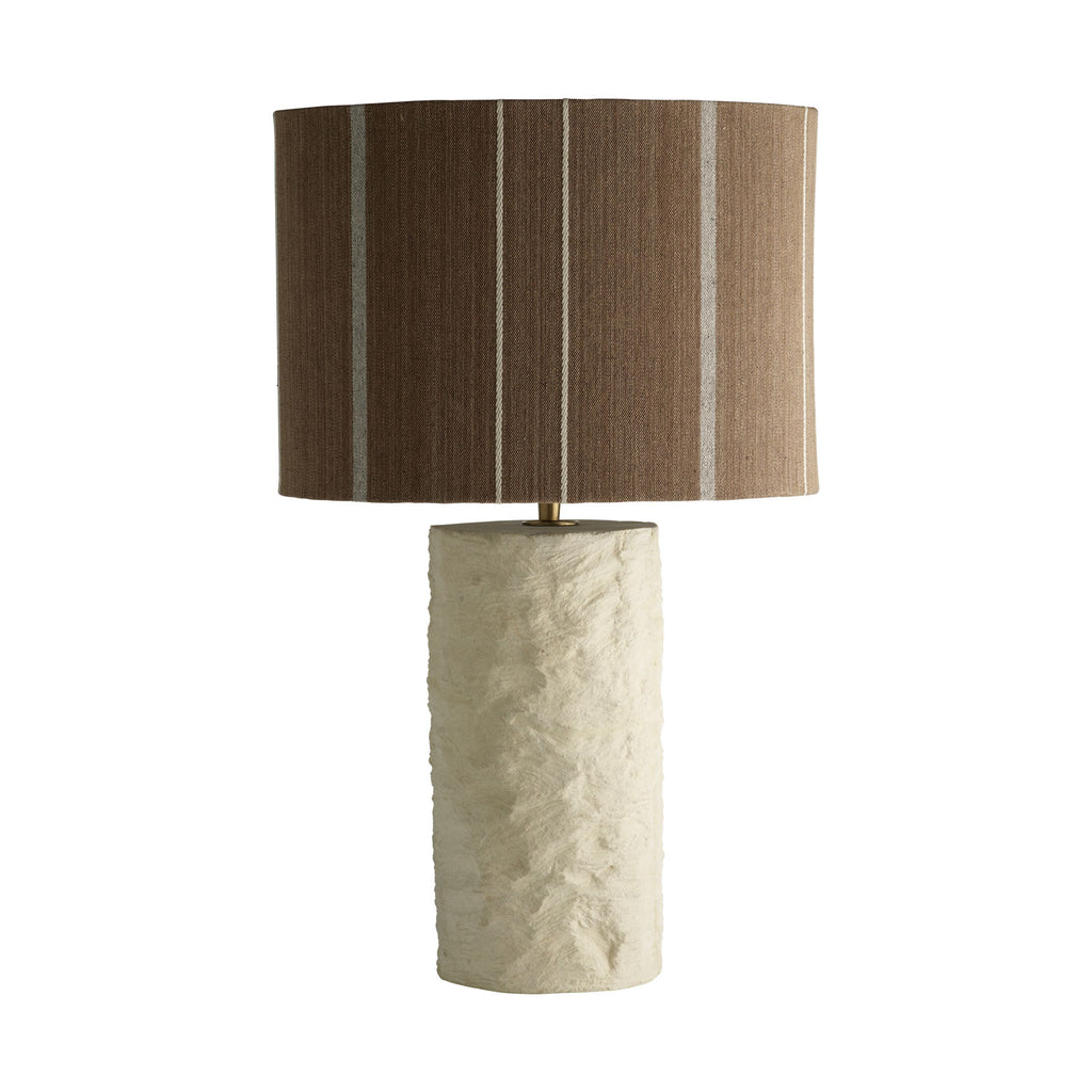 Tine K Home Hati bordlampe i rustik sandsten, H 40 cm – lampefod i natursten – detalje/miljøbillede