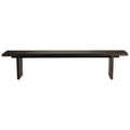 Tine K Home Kayu bænk i genanvendt teak med sorte beslag, 220 cm