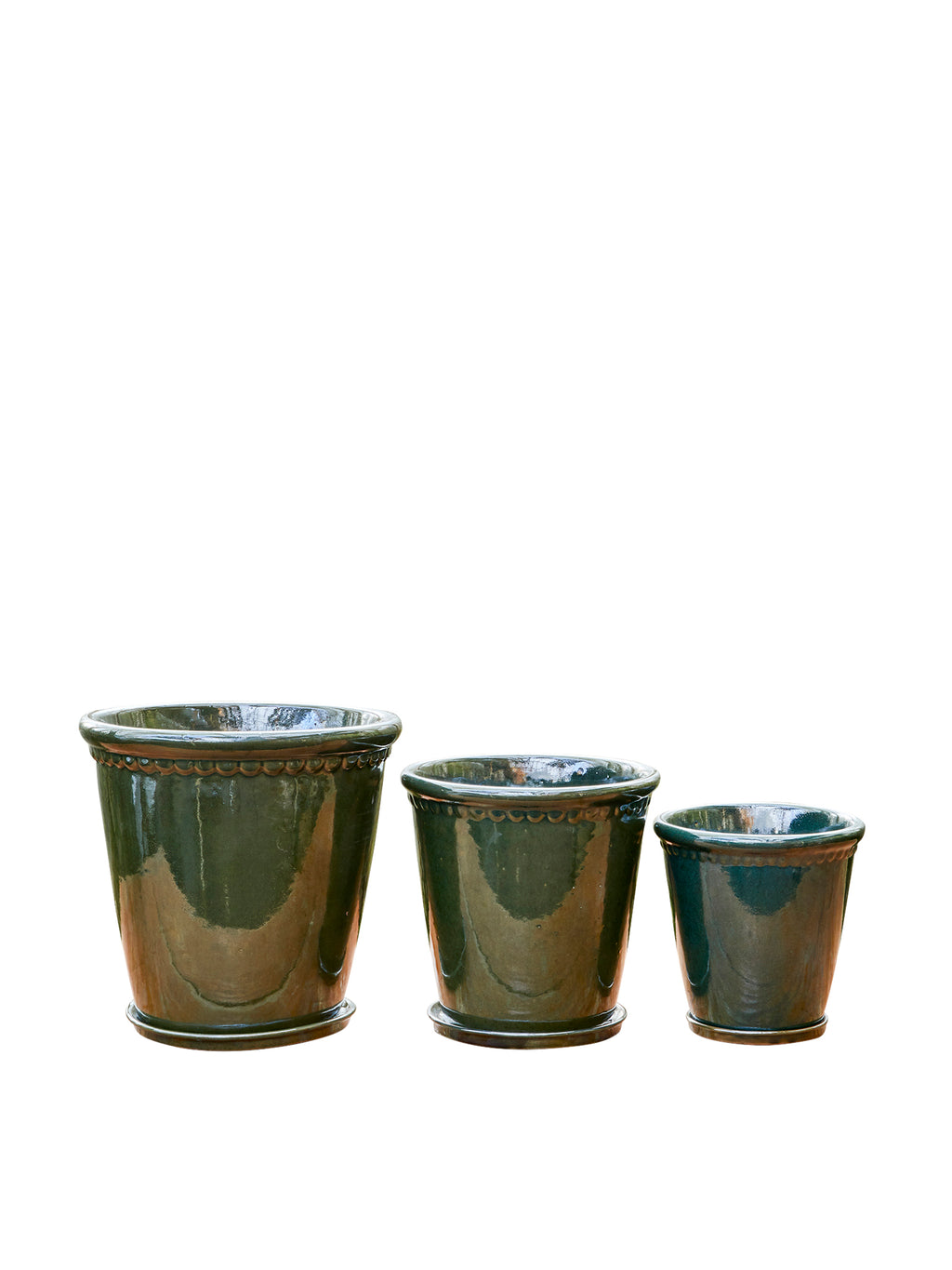 Lacepot krukker i dark green – sæt med 3 – billede 2