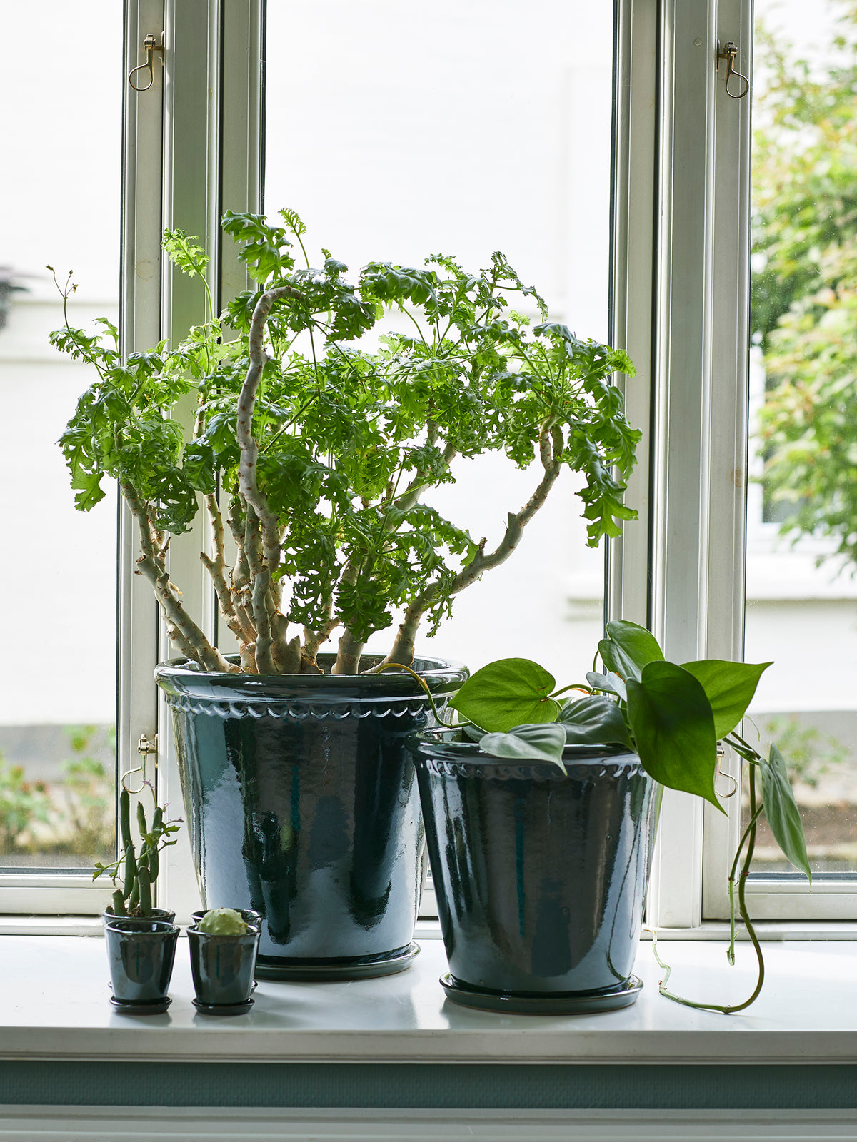 Lacepot krukker i dark green – sæt med 3 – billede 3