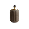 Bordlampe i ler med messingtop – Ø 16 x H 32 cm, smoke