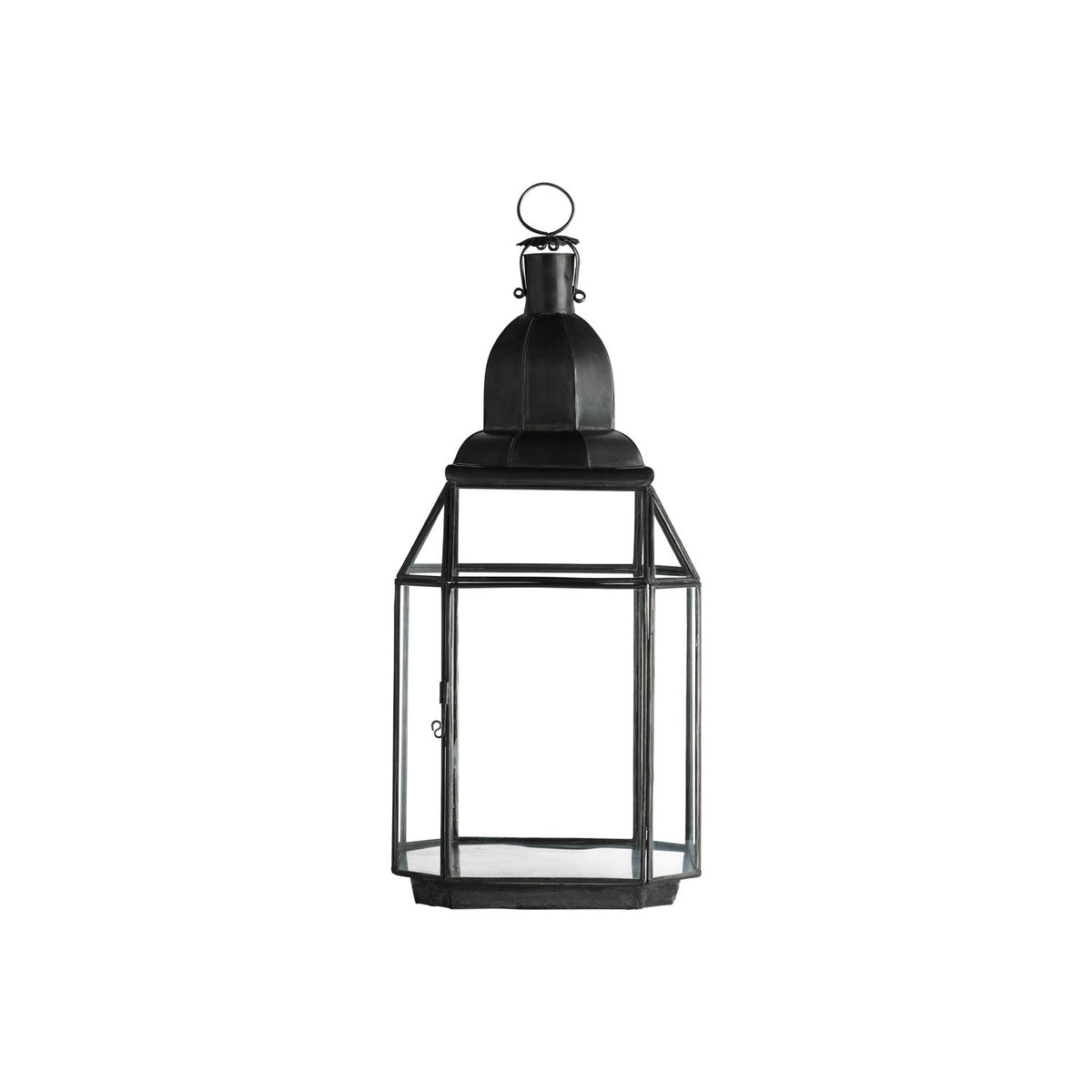 Tine K Home Lanocta ottekantet gulvlanterne i oxideret messing, H 60 cm