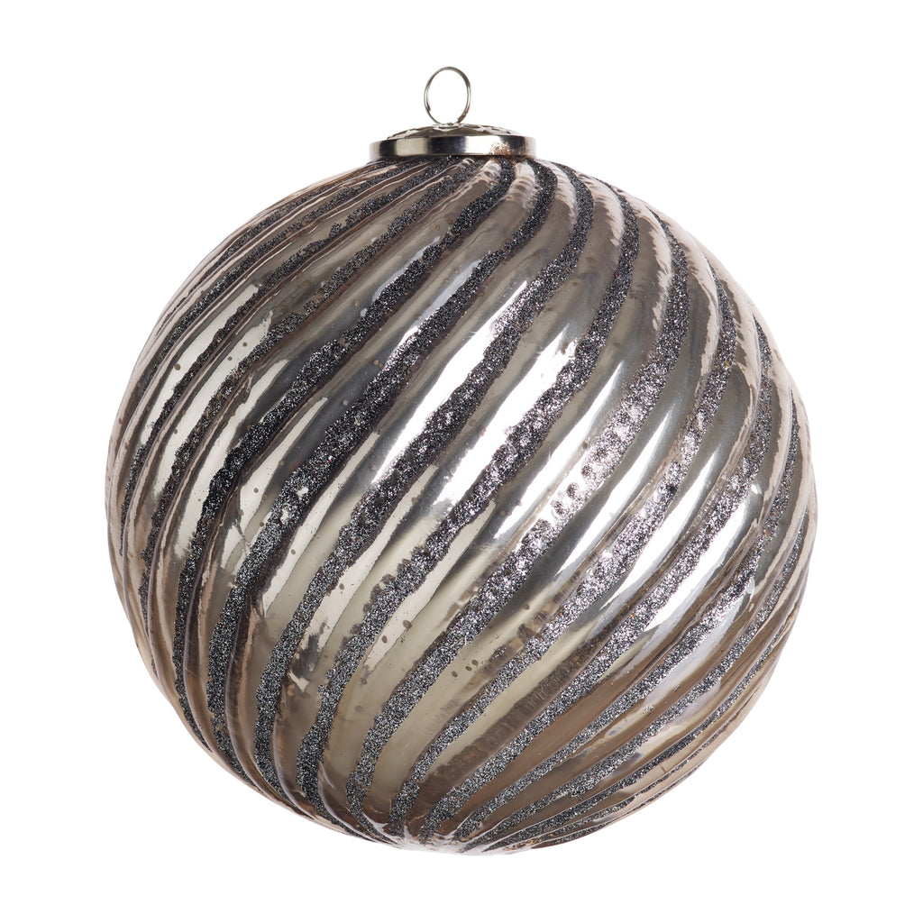Julekugle Ø 20 cm – sand