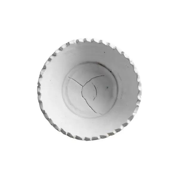Tine K Home opsats, rustikt håndlavet keramik, D22/H15 cm, hvid