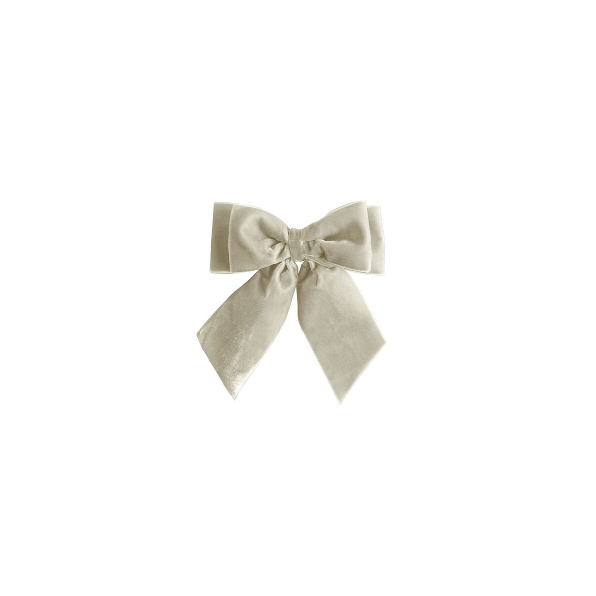 Julesløjfe i velour 15 x 13 cm – sand